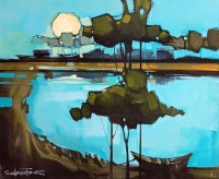 Salman Farooqi, 24 x 30 Inch, Acrylic on Canvas, Seascape Painting, AC-SF-653 Salman Farooqi, 24 x 30 Inch, Acrylic on Canvas, Seascape Painting, AC-SF-653